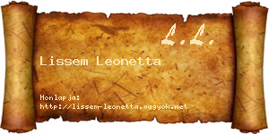Lissem Leonetta névjegykártya